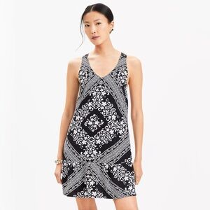 LOFT Tiled Criss Cross Back Mini Dress